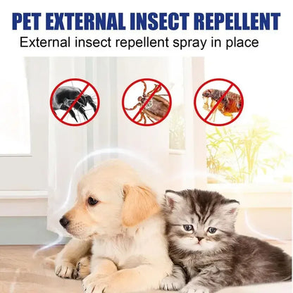 Pet Dog Cat Anti Flea Drops 100ml Insectcide Flea Lice Insect Remover Spray Flea And Tick Concentrate Formula Pet Flea Remover Leedoar