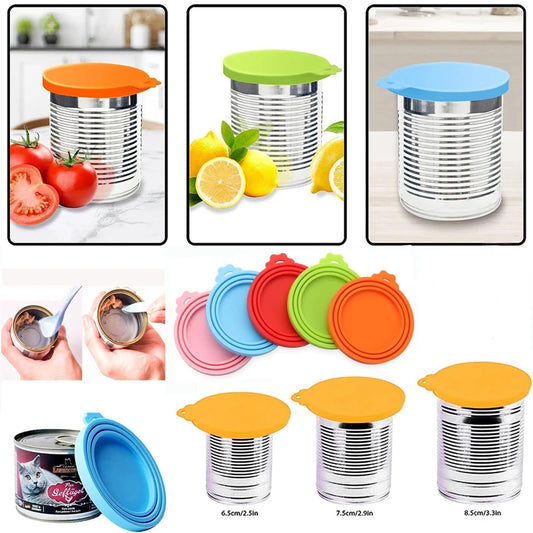 Pet Food Can Cover Portable Silicone Fresh Preservation Canned Lid Seal Cover Health Pet Daily Supplies Pet Food Silicone Cover