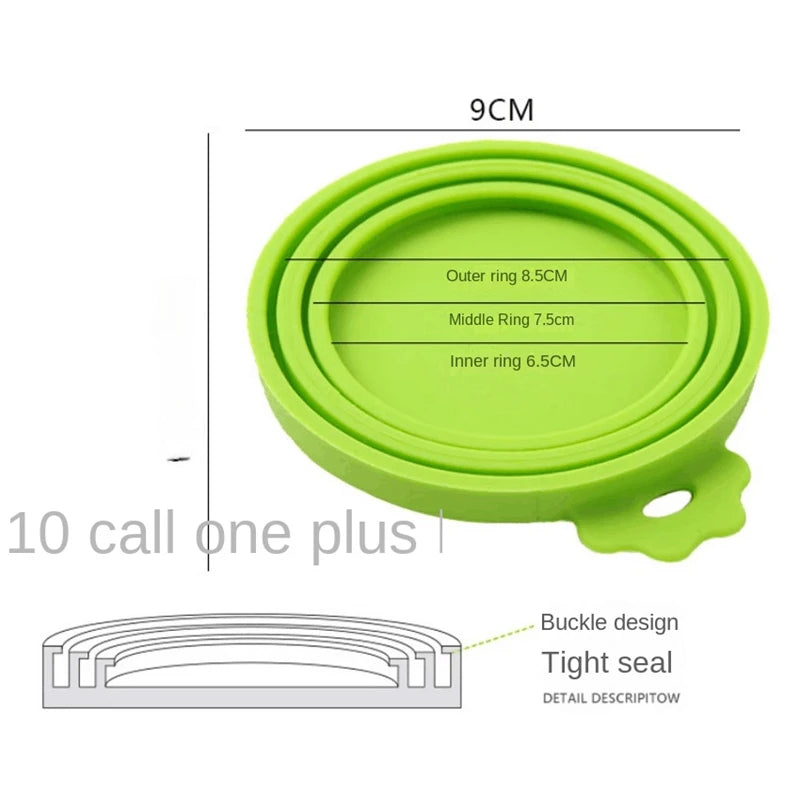 Pet Food Can Cover Portable Silicone Fresh Preservation Canned Lid Seal Cover Health Pet Daily Supplies Pet Food Silicone Cover Leedoar