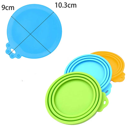 Pet Food Can Cover Portable Silicone Fresh Preservation Canned Lid Seal Cover Health Pet Daily Supplies Pet Food Silicone Cover Leedoar