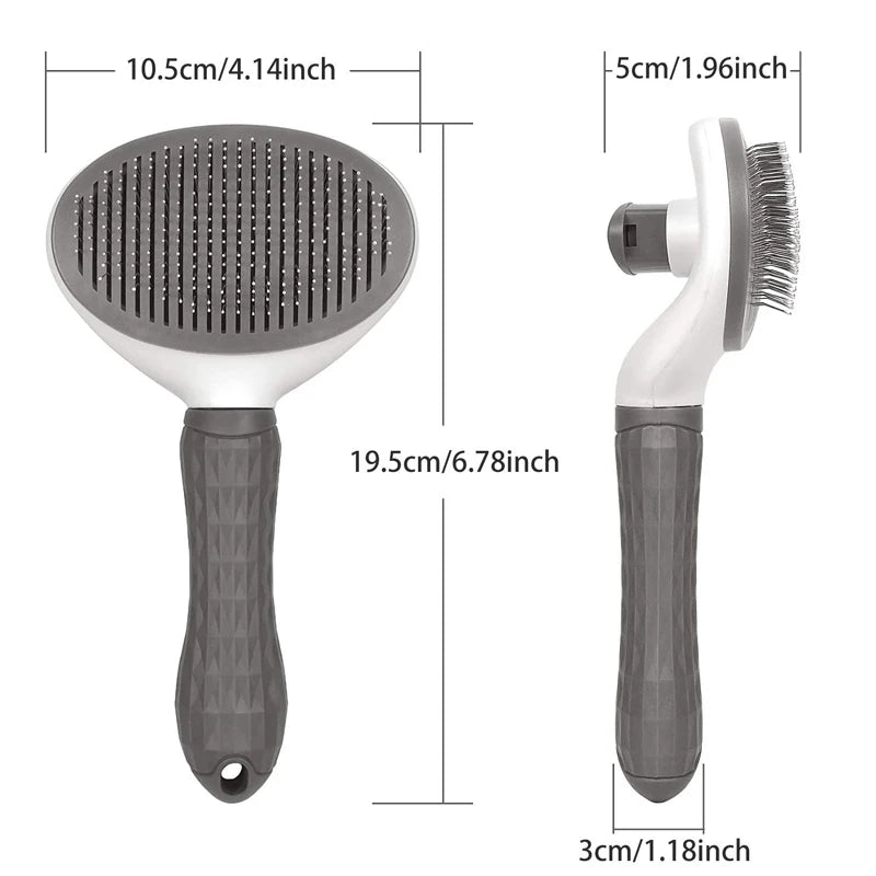 Pet Hair Remover Brush Dog Cat Non-slip Beauty Brush Dog Grooming Equipment Pets Stainless Steel For Dogs Pet Hair Removal Comb Leedoar