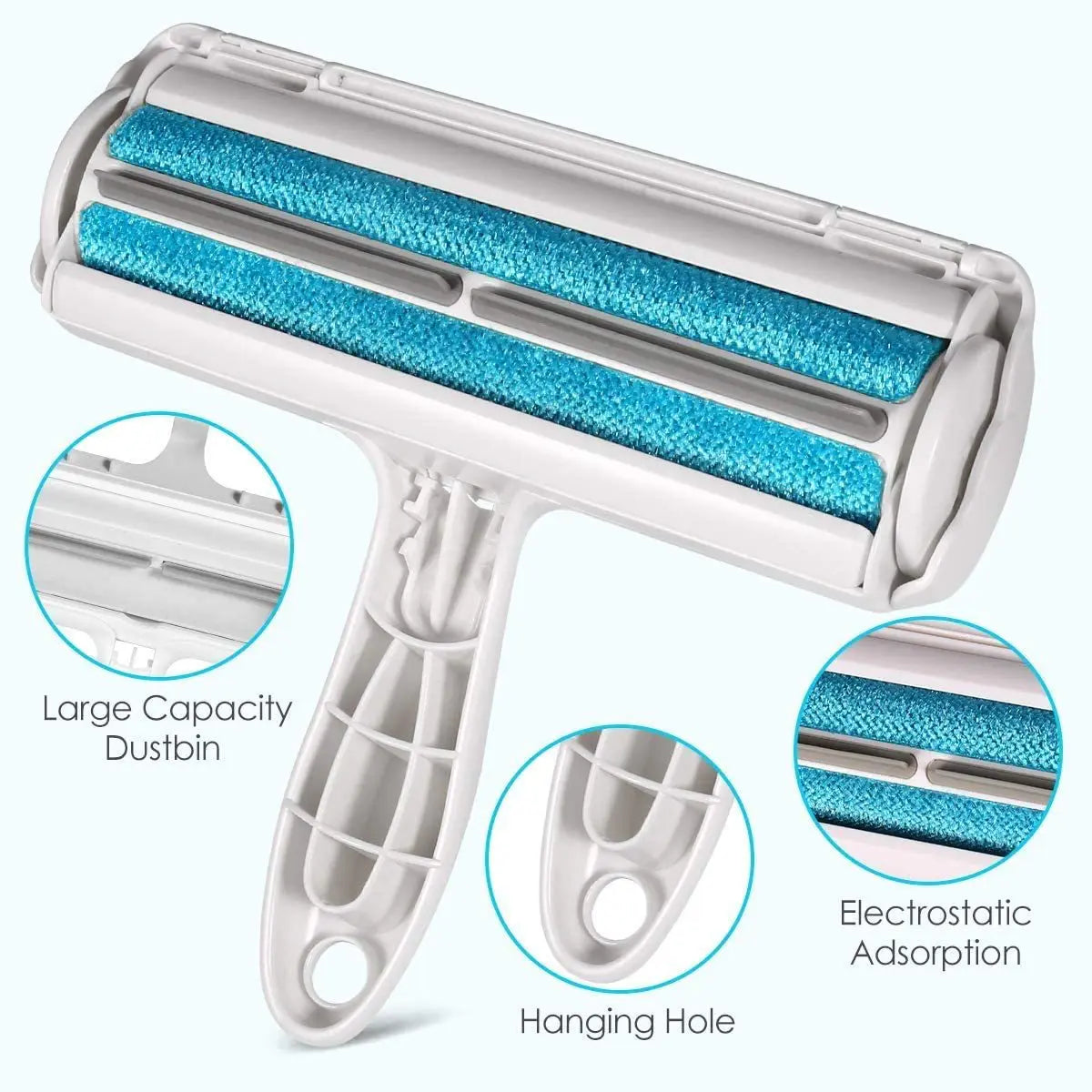 Pet Hair Remover Roller - Dog & Cat Fur Remover with Self-Cleaning Base - Efficient Animal Hair Removal Tool - Perfect for Furni Leedoar