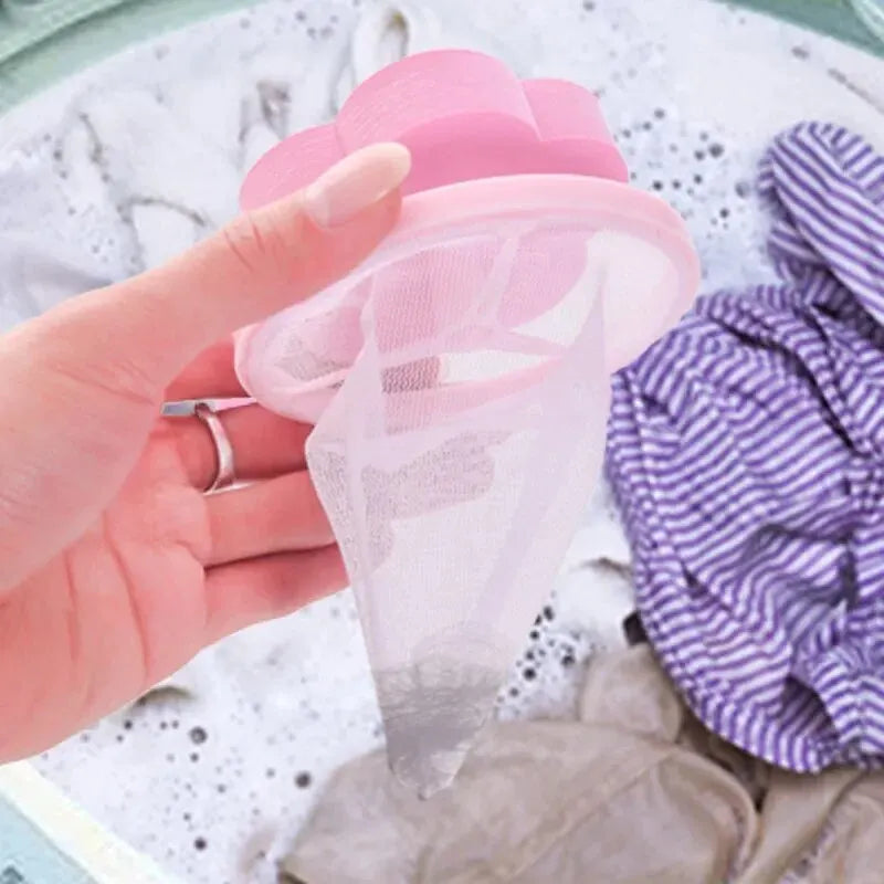 Pet Hair Remover Washing Machine Floating Lint Filter Bag Reusable Laundry Ball Clothes Hair Cleaning Tools Cat Hair Catcher Leedoar