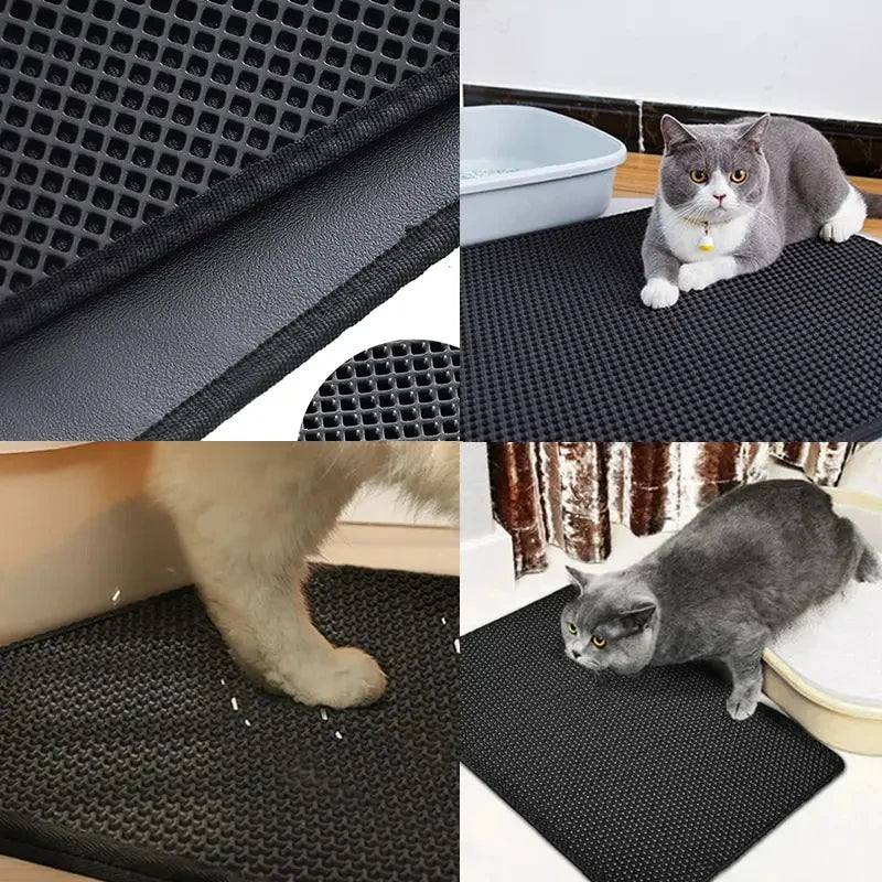 Pet Litter Mat Waterproof Double Layer Pet Litter Mat Non Slip Mat Washable Cat Mat Pet Supplies Leedoar