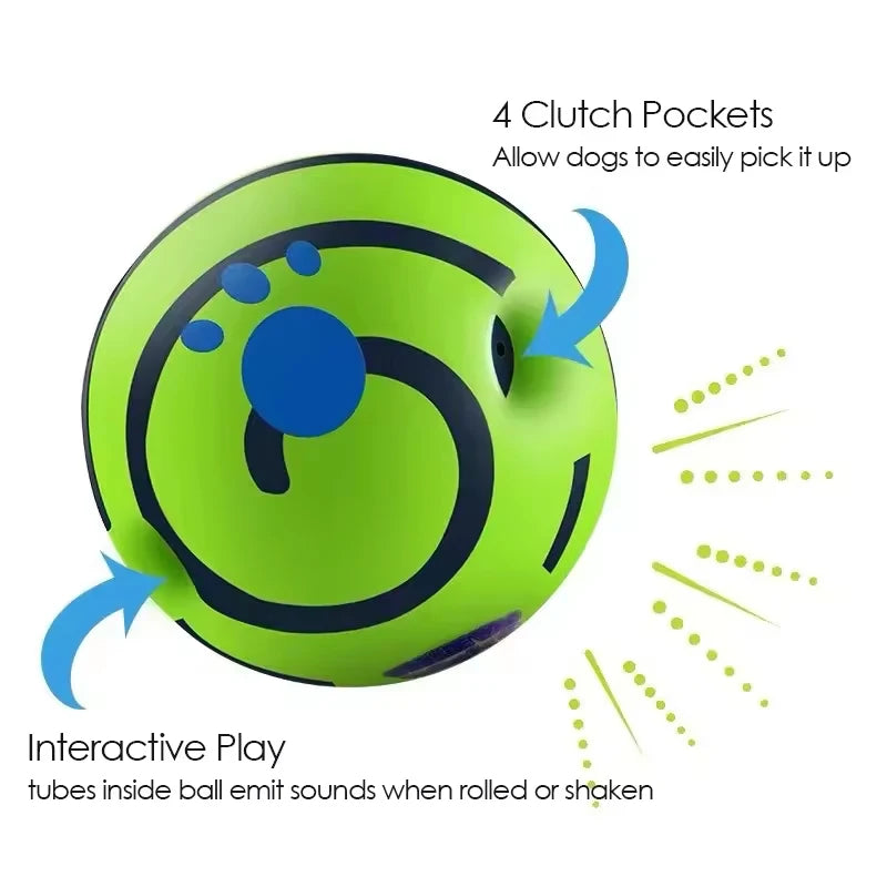 Pet Play Giggle Ball Indoor Outdoor Rolling Movement Pet Training Supplies Wholesale Dog Squeaky Toy Interactive Toys For Dogs Leedoar