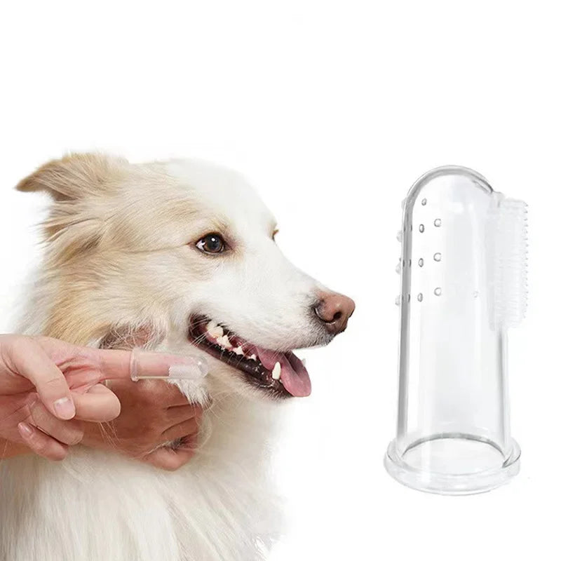 Pet Silicone Finger Toothbrush With Finger Cover For Dog & Cat Oral Cleaning Supplies Leedoar