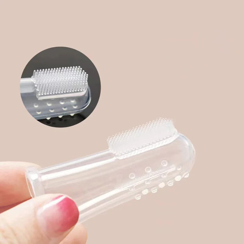 Pet Silicone Finger Toothbrush With Finger Cover For Dog & Cat Oral Cleaning Supplies Leedoar