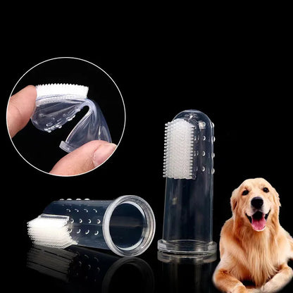 Pet Silicone Finger Toothbrush With Finger Cover For Dog & Cat Oral Cleaning Supplies Leedoar