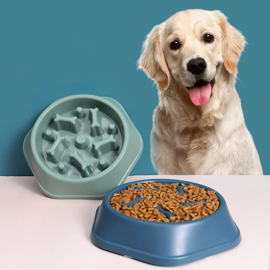 Pet Slow Food Bowl Anti-choking Feeder PP Plastic Dish Bowl Home Dog Eating Plate Anti-gulping Feeding Supplies Leedoar