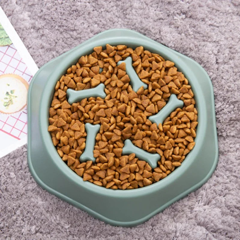 Pet Slow Food Bowl Anti-choking Feeder PP Plastic Dish Bowl Home Dog Eating Plate Anti-gulping Feeding Supplies Leedoar