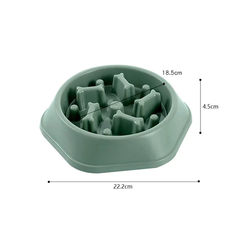 Pet Slow Food Bowl Anti-choking Feeder PP Plastic Dish Bowl Home Dog Eating Plate Anti-gulping Feeding Supplies Leedoar