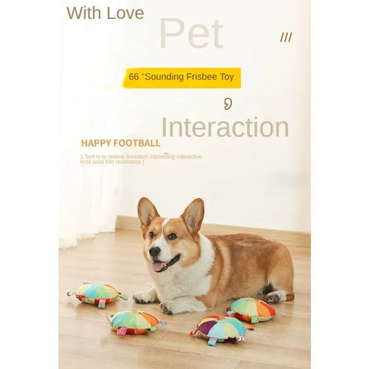 Pet disc sound toy with built-in sound bell, allowing dogs to enjoy themselves and relieve boredom, durable and bite resistant