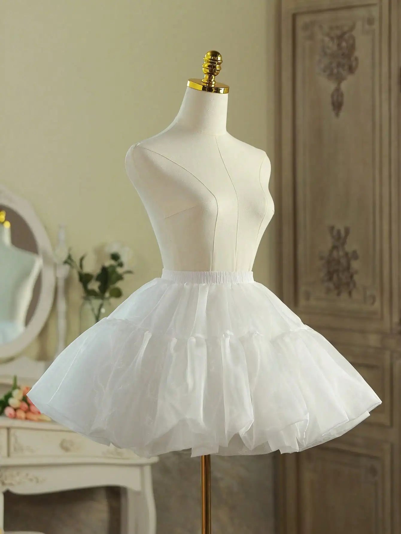 Anáguas femininas Lolita Cosplay Anáguas A-Line Puffy Tutu Saia Em Camadas Ballet Pettiskirts Big Bowknot Underskirt 