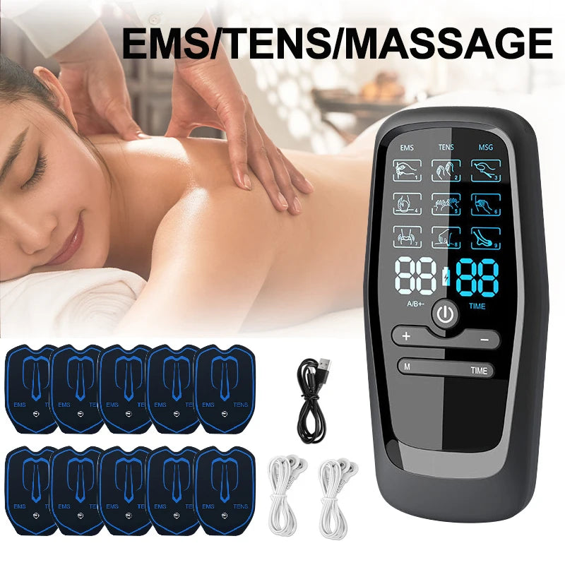 Physiotherapy Tens Muscle Stimulator Electric EMS Acupuncture Body Massage Digital Therapy Slimming Machine Electro Stimulator Leedoar