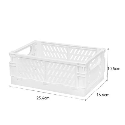 Plastic Foldable Storage Crate Folding Box Basket Stackable Cute Makeup Jewellery Toys Boxes for Storage Box Organizer Portable Leedoar