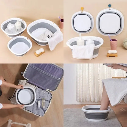 Lavabos plegables de plástico Lavabos portátiles Tina de lavandería plegable Lavabo de baño para bebés y adultos Accesorios de cocina para baño Lavabo 