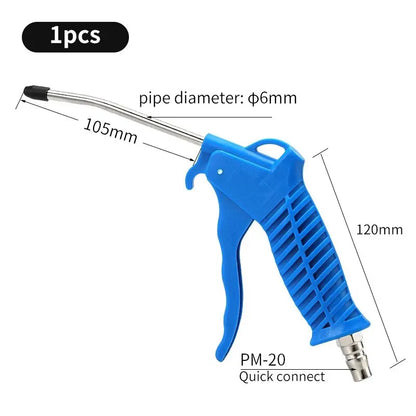 Pneumatic Hardware Tool Dust Removal Gun Blowing Air Soot Blowing Gun Air Pump Extended Nozzles High Pressure Dust Blowing Gun Leedoar