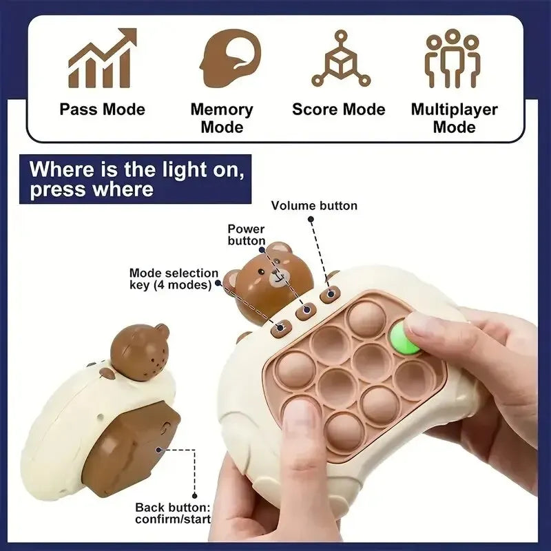 Pocket Game For Kids, Quick Push Bubble Competitive Game Console Series Creative Decompression Game Console, Decompression Puzzl Leedoar