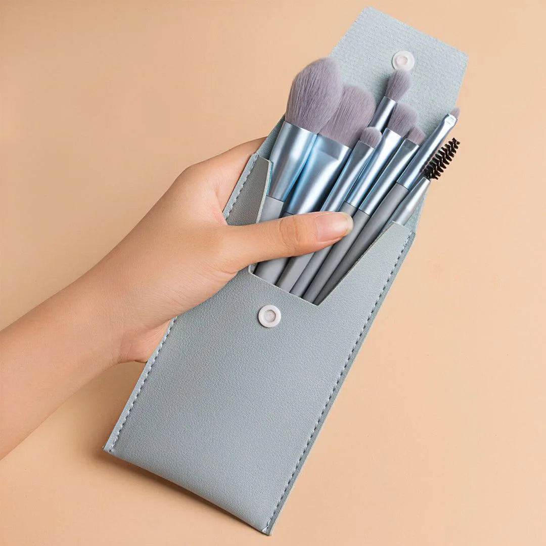 Portable 8Pcs Makeup Brush Set Soft Makeup Concealer Brush Blush Loose Powder Brush Eye Shadow Foundation Brush Beauty Tools Leedoar