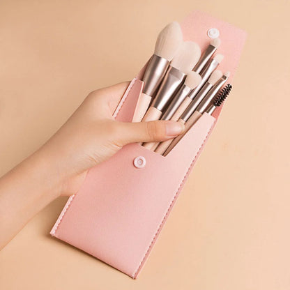 Portable 8Pcs Makeup Brush Set Soft Makeup Concealer Brush Blush Loose Powder Brush Eye Shadow Foundation Brush Beauty Tools Leedoar