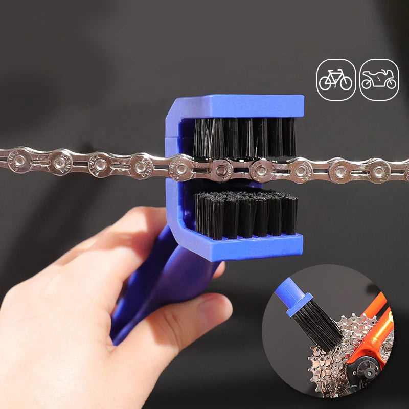 Portable Bicycle Chain Cleaner Motorcycle Road Bike Chain Clean Brush Bicycle Clean Tool Kit Cycling Chain Cleaner Maintenance Leedoar