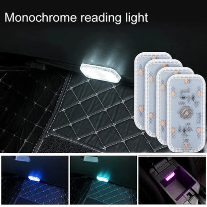 Portable Car Interior Dome Light Finger Touch Sensor Mini LED Reading Lamp Car Roof Magnets USB Charging Atmosphere Lamp Leedoar