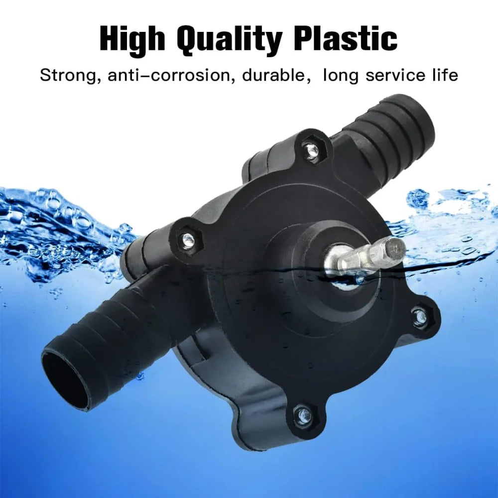 Portable Electric Drill Pump Self Priming Liquid Transfer Pumps Small Household Water Pump Garden Outdoor Tool Leedoar