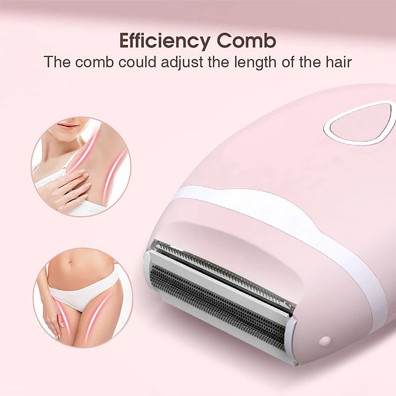 Portable Electric Shaver For Women, Cordless Razor For Bikini, Legs, Underarm, Hair Trimmer For Wet/Dry Use, Hair Removal,Easy O