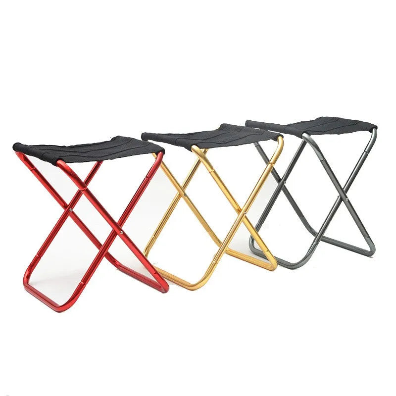 Portable Folding Fishing Chair Picnic Camping Stool Folding Small Stool Outdoor Aluminiun Alloy Fishing Chair Leedoar