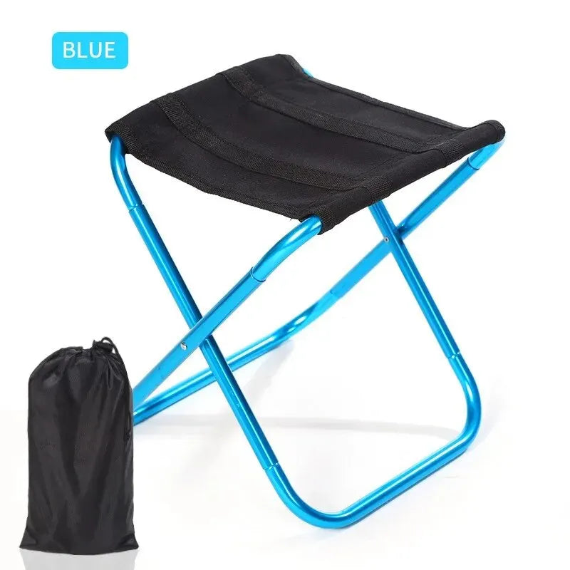 Portable Folding Fishing Chair Picnic Camping Stool Folding Small Stool Outdoor Aluminiun Alloy Fishing Chair Leedoar