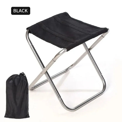 Portable Folding Fishing Chair Picnic Camping Stool Folding Small Stool Outdoor Aluminiun Alloy Fishing Chair Leedoar