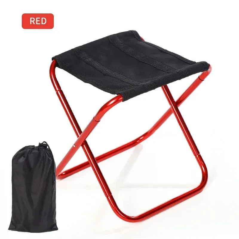 Portable Folding Fishing Chair Picnic Camping Stool Folding Small Stool Outdoor Aluminiun Alloy Fishing Chair Leedoar