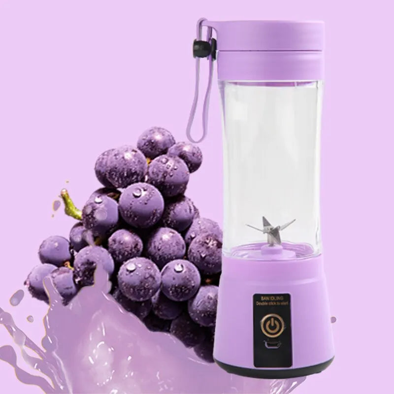 Liquidificadores de suco de frutas portáteis verão pessoal elétrico mini garrafa casa usb 6 lâminas espremedor copo máquina para cozinha 