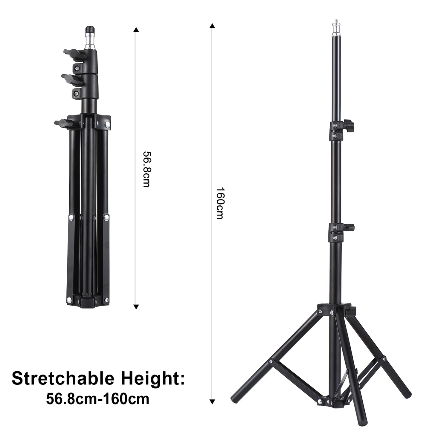 Portable Holder Universal Projector Tripod Stand Stretchable  Bracket Aluminum Alloy 1/4'' Interface Adjustable Height for LCD Leedoar