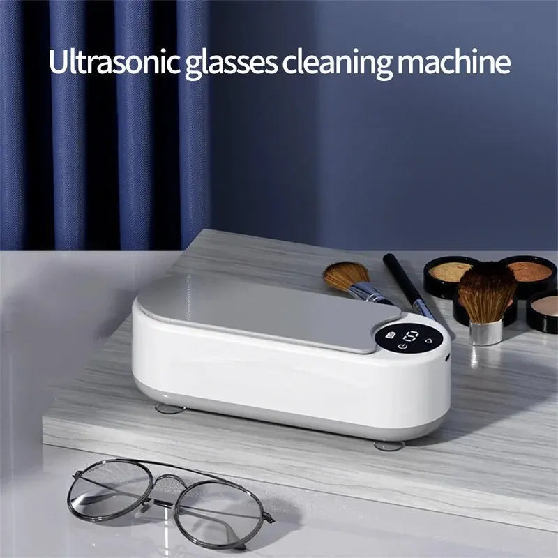 Máquina de limpieza doméstica portátil, limpiador ultrasónico Clean Pod de 450 ml, máquina limpiadora de joyas para anillos, gafas, brochas de maquillaje 