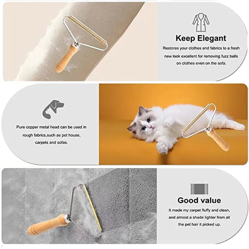 Portable Lint Remover Pet Hair Remover Brush Carpet Wool Coat Clothes Lint Pellet Manual Shaver Removal Scraper Cleaning Tool Leedoar