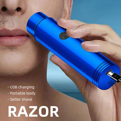 Portable Mini Electric Shaver Razor For Women Men Hair Trimmer Clipper USB Rechargeable Barber Shaving Tool Home Travel Car Use Leedoar