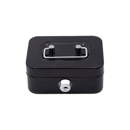 Portable Mini Small Money Safe Box Secure with Lock Keys Slot Organizer Metal Steel Coin Cash Bank Without Tray Adults and Kids Leedoar