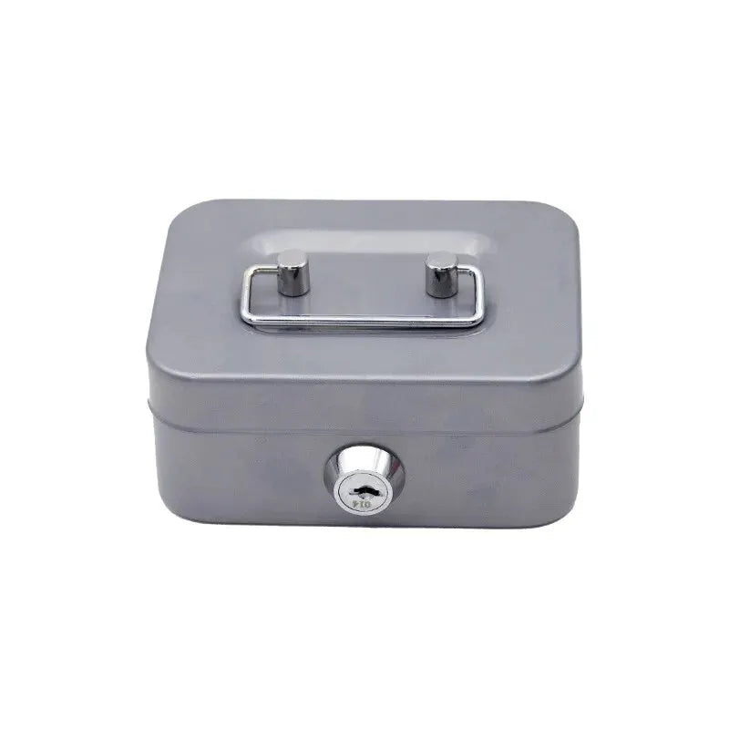 Portable Mini Small Money Safe Box Secure with Lock Keys Slot Organizer Metal Steel Coin Cash Bank Without Tray Adults and Kids Leedoar