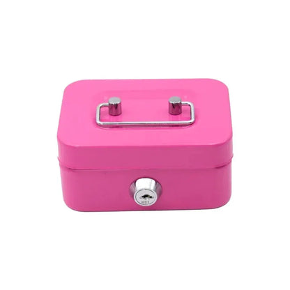 Portable Mini Small Money Safe Box Secure with Lock Keys Slot Organizer Metal Steel Coin Cash Bank Without Tray Adults and Kids Leedoar