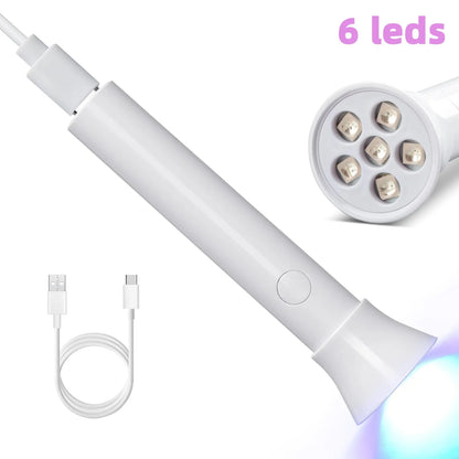 Lámpara secadora de uñas portátil, luz LED UV para uñas, para curar todo tipo de esmaltes en gel, máquina de manicura de secado rápido recargable por USB, herramientas para decoración de uñas 