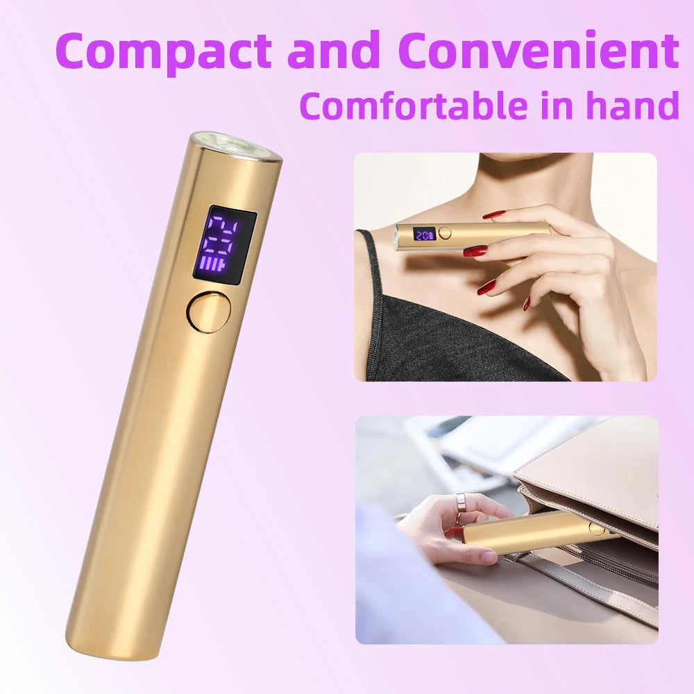 Portable Quick Dry Nail Dryer Machine Mini UV LED Nail Lamp For Home Salon Tools Professional Nail Phototherapy Flashlight Pen Leedoar