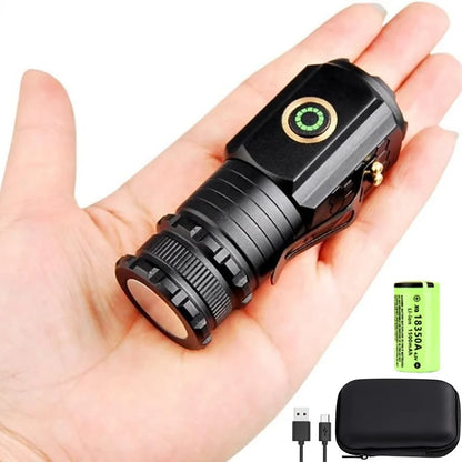 Lanterna LED Zoom recarregável portátil XP-G Q5 Mini lanterna lanterna 3 modos de iluminação lâmpada de acampamento 