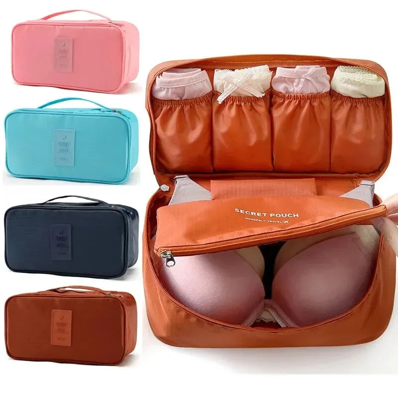 Portable Travel Storage Bag Multi-function Bra Underwear Organizer Bag Toiletry Cosmetic Case for Home Travel Handbag Makeup Bag Leedoar