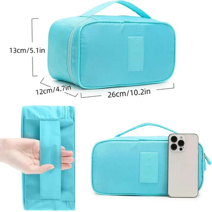 Portable Travel Storage Bag Multi-function Bra Underwear Organizer Bag Toiletry Cosmetic Case for Home Travel Handbag Makeup Bag Leedoar