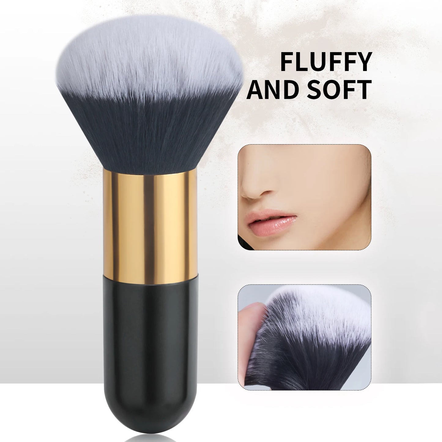 Power Makeup Brush, 1pcs Plastic	Daily  Reusable makeup brush For Making Up Supply Leedoar