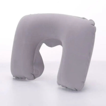 Press on Inflatable Pillow to Relax Neck Travel U-shaped Pillow Foldable and Portable with Leak Proof Device Ordinary U-shaped Leedoar