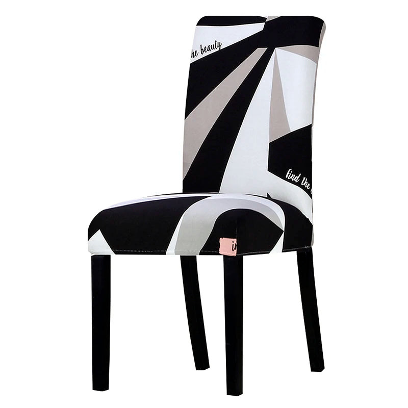 Printed Stretch Chair Cover Big Elastic Seat Chair Covers Office Chair Slipcovers Restaurant Banquet Hotel Home Decoration Leedoar