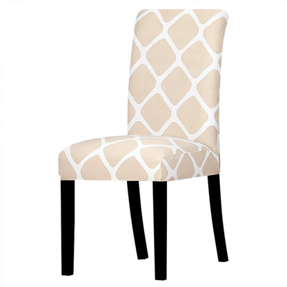 Printed Stretch Chair Cover Big Elastic Seat Chair Covers Office Chair Slipcovers Restaurant Banquet Hotel Home Decoration Leedoar