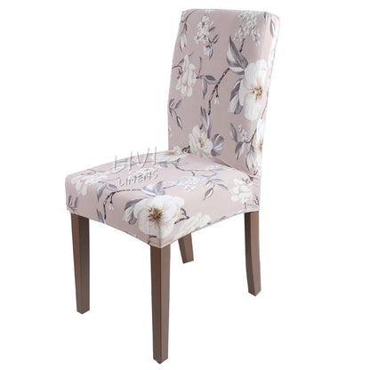 Printed Stretch Chair Cover Big Elastic Seat Chair Covers Office Chair Slipcovers Restaurant Banquet Hotel Home Decoration Leedoar